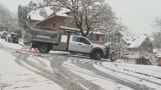 Crews work to clear roads of ice in hard-hit areas in Portland