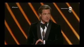 Brad Pitt wins Best Supporting Actor Oscars 2020