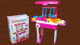 7 minutes Satisfying with unboxing hello kitty Kitchen set | hello kitty ASMR | miniature toy