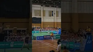 Lee Zii Jia show off backhand smash against Ng Tze Yong 🤯⚡