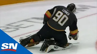 Robin Lehner Loses Skate Blade Mid-Play And Still Helps Golden Knights Kill Penalty vs. Blackhawks