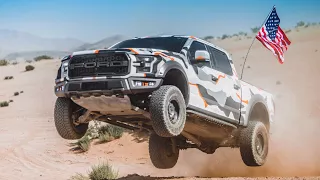 2017Ford Raptor jumping Johnson Valley