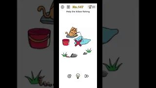 BRAINOUT level 147 Help the kitten 🐠 fishing🐟 walkthrough #shorts#Brainoutlevel147answer #GAME