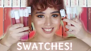 MAYBELLINE SUPERSTAY MATTE INK | SWATCHES & REVIEW |BETTER LIGHTING #maybelline #superstay #swatches