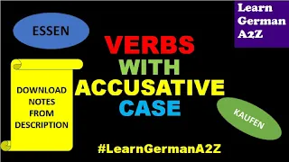 VERBS WITH ACCUSATIVE CASE IN GERMAN ||Lesson 22||A1|| Learn German Free