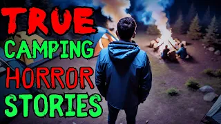 60 mins of True Camping Scary Horror Stories for Sleep Black Screen with Ambient Rain