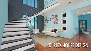 30*50 feet , 1500 sqft,  modern 5 bedroom duplex house plan as 3d home design