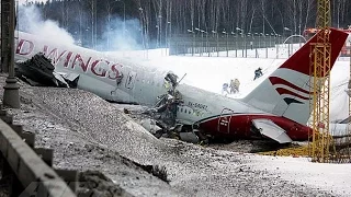 Падение ТУ-204 сняли на видео