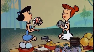 Wilma & Betty set up a picnic - The Flintstones