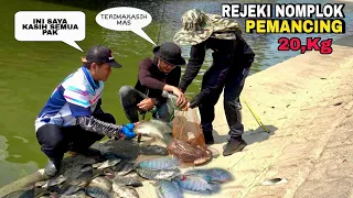 REJEKI NOMPLOK Pemancing Tegek baru datang mancing sudah di kasih ikan Nila Babon 20kg