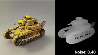 Texturing a low poly tank with multi-control net in Stable Diffusion & Maya