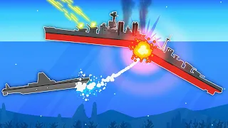 Ships At War Battle Simulator!  Ship Sinking Simulator + FORTS - Ships at War Gameplay