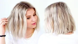 5 Minute Flat Iron Waves for Short Hair