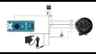 Autometer Autogage 2300 Tachometer using Arduino in Simhub