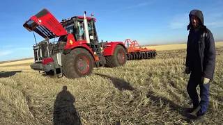 К 744 р4 и БДТ 6 ПР Обработка стерни!Осмотр CLAAS Xerion 3800!(Сезон 2019)