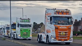 East Coast Truckers in Great Yarmouth #subscribe #loud #fyp #trucks #convoy #scania #yarmouth