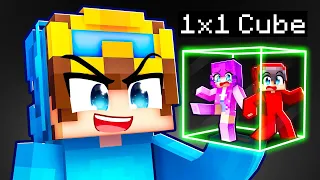 Locking My Friends in a 1x1 CUBE in Minecraft!