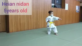 Shitoryu Heian nidan 5years old girl 糸東流 平安二段 5歳 年中