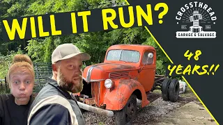 Abandoned for 48 YEARS? Will it run?['41 Ford with a Mercury Flathead?]