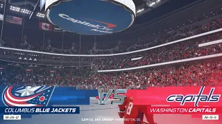 NHL 22 Full Match - Columbia Blue Jackets vs Washington Capitals - Simulation