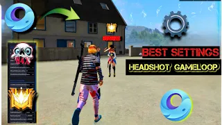 Gameloop Best headshot settings Free Fire How to get 95% headshot rate in gameloop Emulator  2023