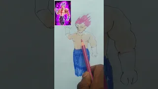 Drawing Vegeta Ultra Ego 🌟Dragon Ball Z 🌟 😱 #shorts #drawing #viral #vegeta #dragonballz