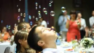 мыльные пузыри на свадьбе