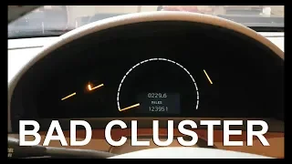 Mercedes W220 Instrument Cluster - how to remove and replace.