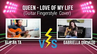 Alip Ba Ta vs Gabriella Quevedo (fingerstyle guitar cover) Queen - Love of My Life