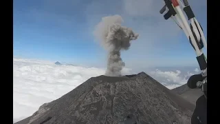 Gliding Over An Active Volcano