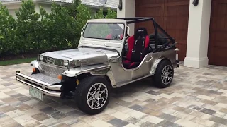 Stainless Steel Willys Army Jeep (sort of) Replica Review and Test Drive by Bill Auto Europa Naples