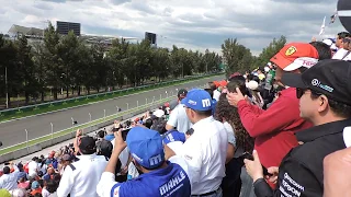 2018 Mexico Grand Prix from grandstand, last laps (final de carrera)