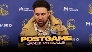 Warriors/Bulls Postgame, Klay, Kuminga, Saric, Coach Kerr Reactions | Jan 12, 2024