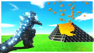 Godzilla Fights a VOLCANO! - Animal Revolt Battle Simulator ARBS