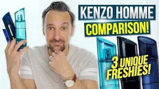 Kenzo Homme EDP vs EDT Intense vs Marine Comparison! UNIQUE FRESH FRAGRANCES FOR MEN!