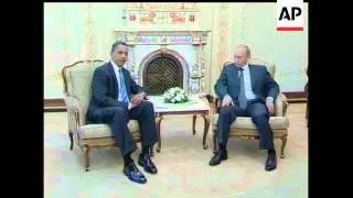 President Barack Obama has met with Russian Prime Minister Vladimir Putin. The two said they hope to