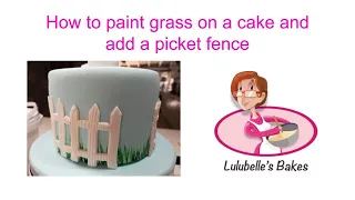 PAINTED GRASS AND SUGAR PASTE PICKET FENCE