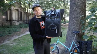 Transform an Ortlieb Velocity messenger backpack into 2 in 1 multifunctional bikebag.