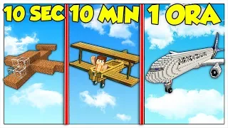 AEREO DA 10 SECONDI CONTRO 10 MINUTI VS 1 ORA! - Minecraft ITA