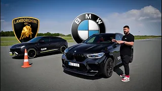 Lamborghini Urus VS BMW X6M Competition - DRAG RACE by Black Glass