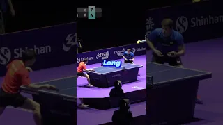 Kristian Karlsson’s tricky shot against The GOAT. Credits: YOONTAKKU Tabletennis