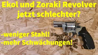 Der Abstieg der Zoraki und Ekol Schreckschuss Revolver: Weniger Stahl, mehr Schwächungen.