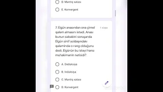 Deduksiya, Induksiya və  Analogiyayanın sınaq üzrə izahı. Sonacan dinləyin ki, daha səhv etməyəsiz.