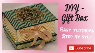 #6.Diy-Gift box || Jewellery box tutorial || Flip top box-Diy step by step|| Tutorial on Vintage box