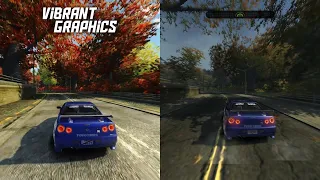 NFS Most Wanted - Original vs Vibrant Mod 2022 Comparison (4K)