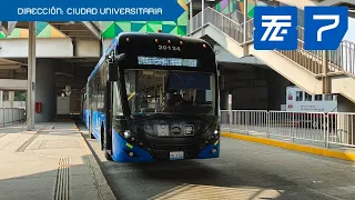 [Vuelta] Trolebús STE CDMX [4k60fps] Línea 7: Periférico Oriente - Ciudad Universitaria