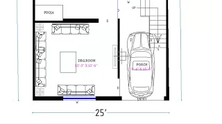 25X40 HOUSE PLAN | 1 BHK SET | ROYAL ARCHITECTS