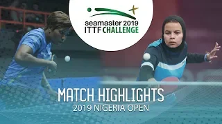 Oluwafunke Hassan vs Marwa Alhodaby | 2019 ITTF Nigeria Open Highlights (Group)