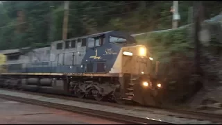 CSX 1 Spirit of West Virginia and oil train CSX in Charleston, WV 2015