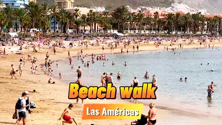 Come with me for a walk to the beach. Las Americas. Tenerife 4K